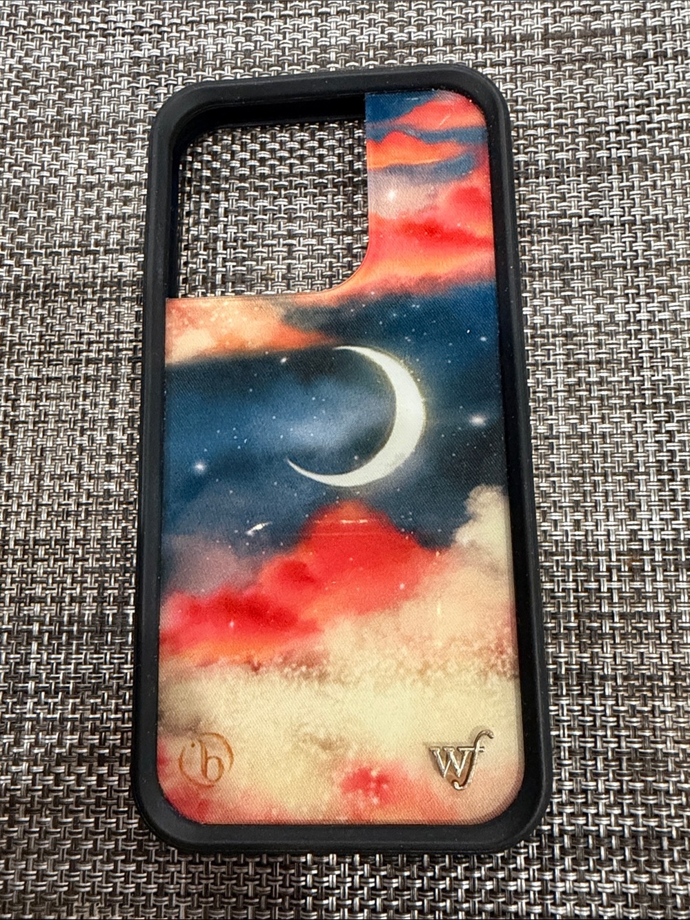 Stylish Crescent Moon Sky Phone Case - Multicolor